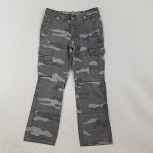 Roebuck & Co Cargo Pants Mens 32x32 Gray Camo Cotton Utility Pockets Zip Fly